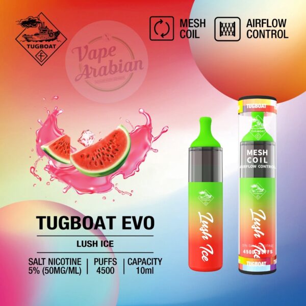 Tugboat evo disposable vape device - Lush Ice