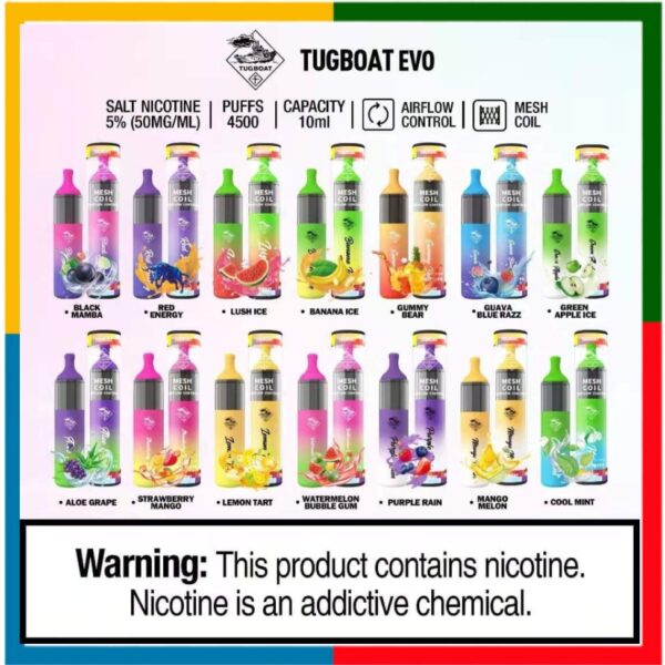 Tugboat evo disposable vape device