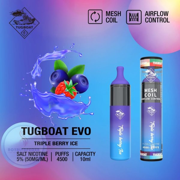 Tugboat EVO Disposable Vape- Triple Berry Ice