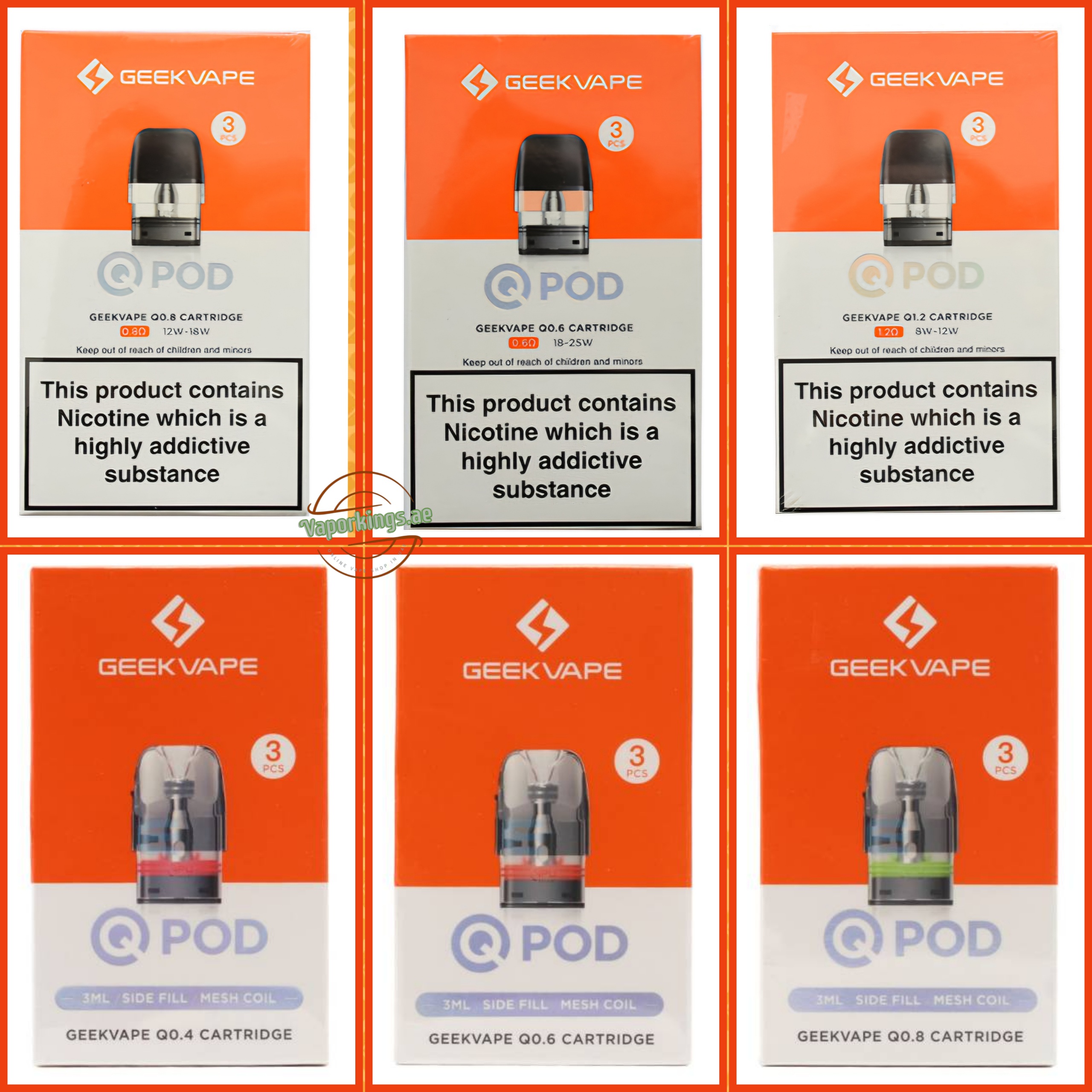 Authentic Buy Geekvape Q Pod Cartridge In UAE Geekvape Q Pod Cartridge