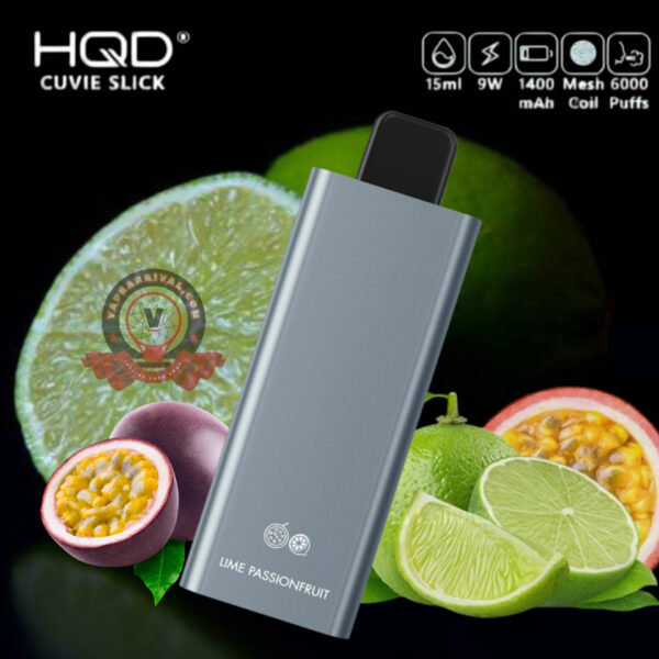 HQD Cuvie Slick 6000 Puffs Lime Passionfruit