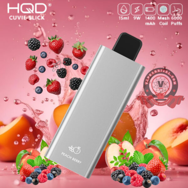 HQD Cuvie Slick 6000 Puffs Peach Berry