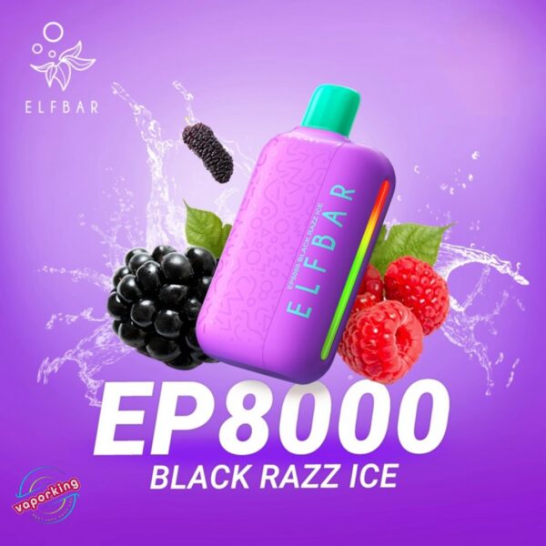 ELF Bar EP8000 Disposable Vape- Black Razz Ice
