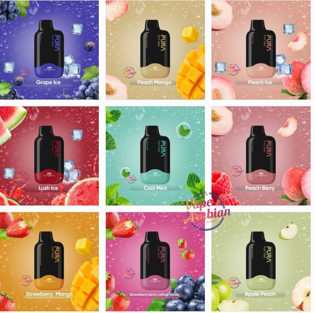 Pura 6000 Puffs Disposable Vape 2% In UAE