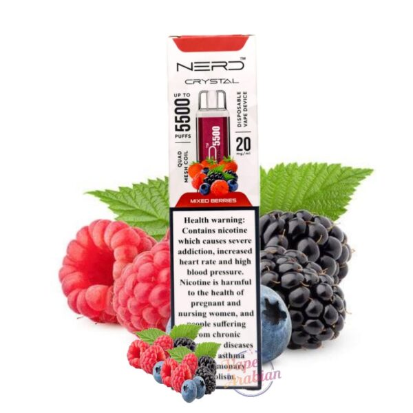 Nerd Crystal 5500 Puffs Disposable Vape Mixed Berries