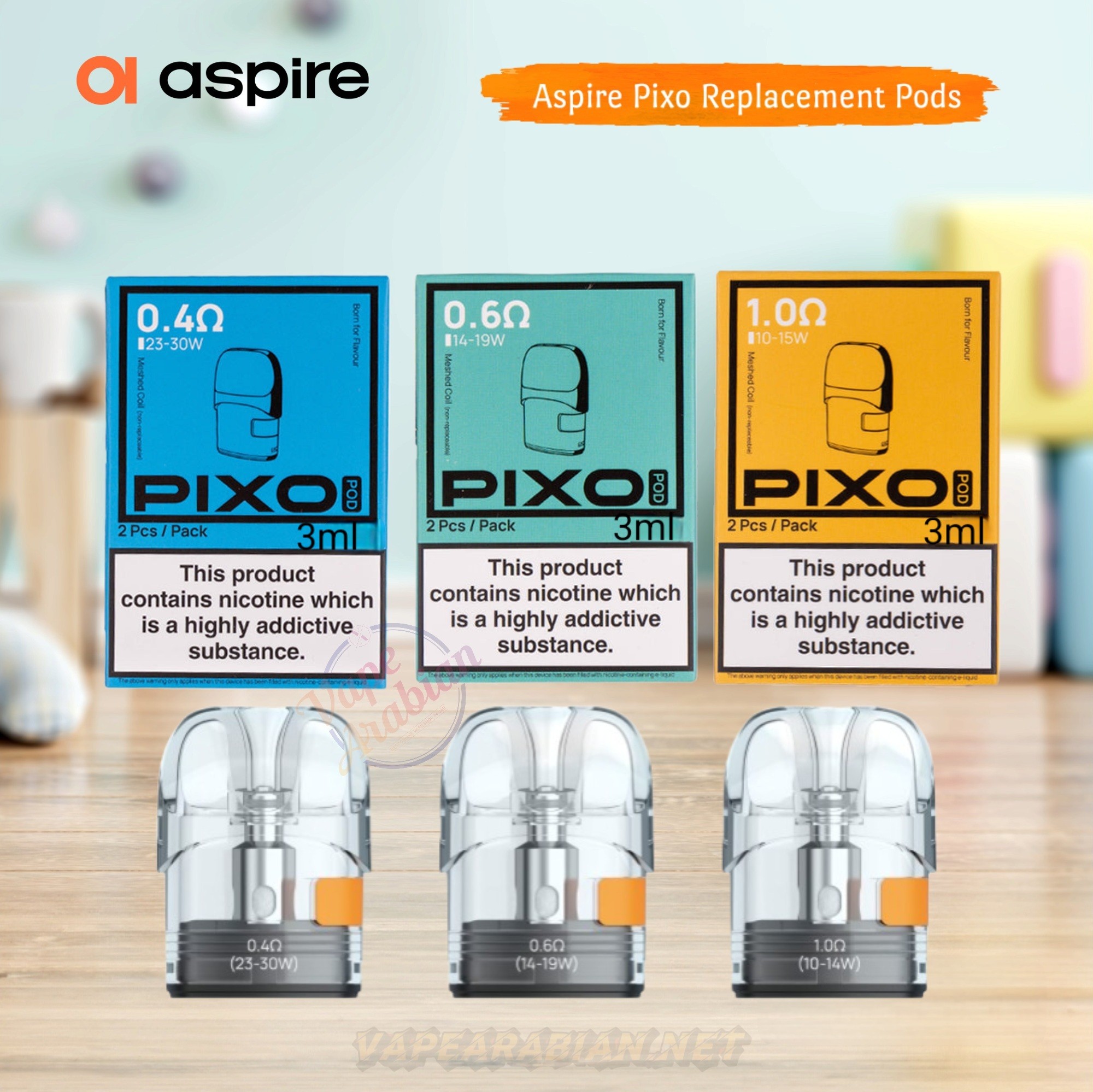 aspire pixo pods Aspire Pixo Replacement Pod Cartridge 2pcs In UAE