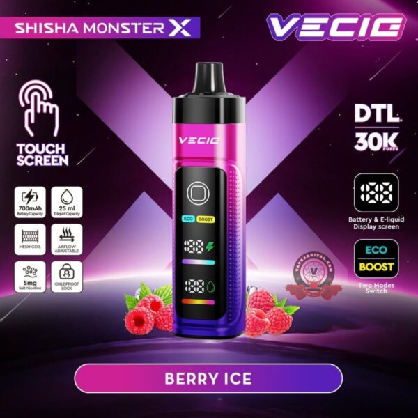 Shisha Monster X 30000 Puffs Berry Ice