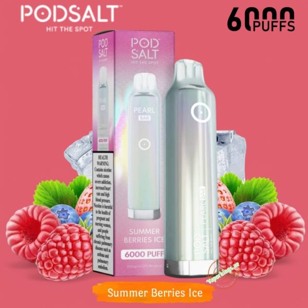 Pod Salt Pearl Bar 6000 Puffs Disposable Summer Berries Ice