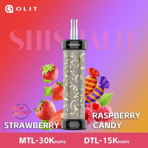 OLIT Shishalit 30000 Puffs Disposable Vape Strawberry raspberry candy