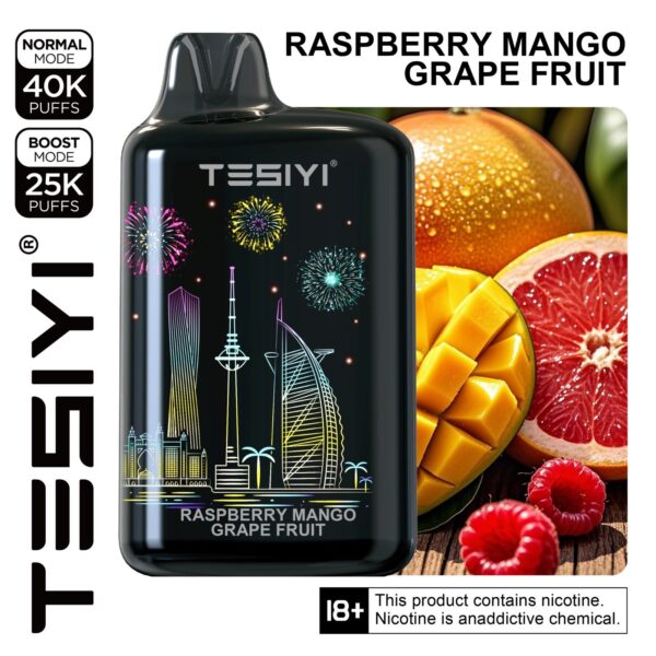 TESIYI ULTRA MAX 40000 Puffs Disposable Raspberry Mango Grape Fruit
